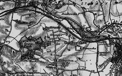 Old map of Budbrooke Village in 1898
