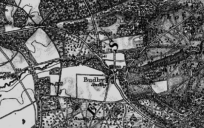 Old map of Budby Castle in 1899