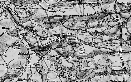 Old map of Budd's Titson in 1896