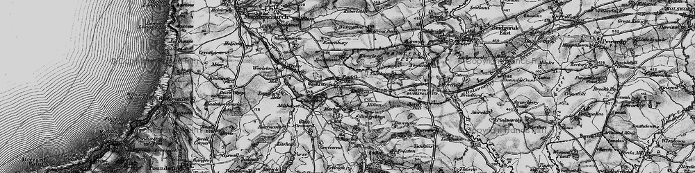 Old map of Langford Barton in 1896