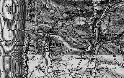 Old map of Burn in 1896