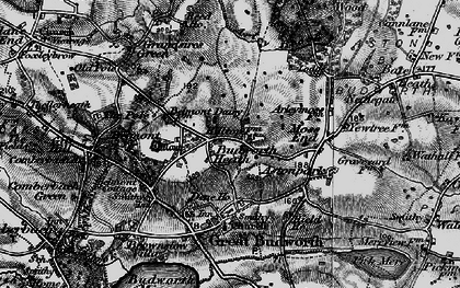 Old map of Budworth Heath in 1896