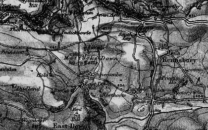 Old map of Bugford in 1898