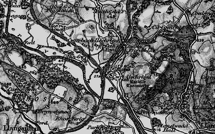 Old map of Builth Road in 1898
