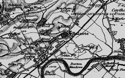 Old map of Bulcote in 1899