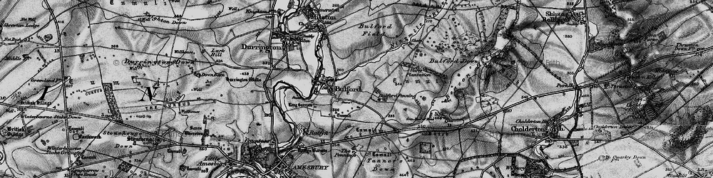Old map of Bulford in 1898