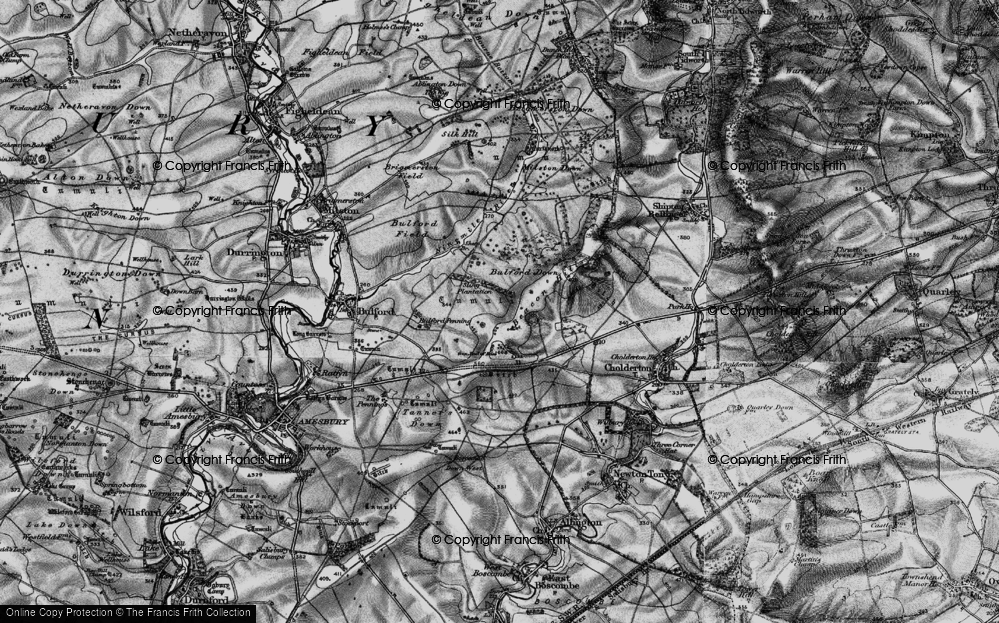 Old Map of Bulford Camp, 1898 in 1898