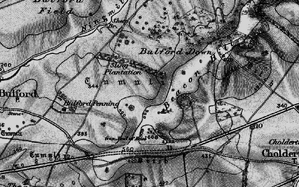Old map of Bulford Camp in 1898