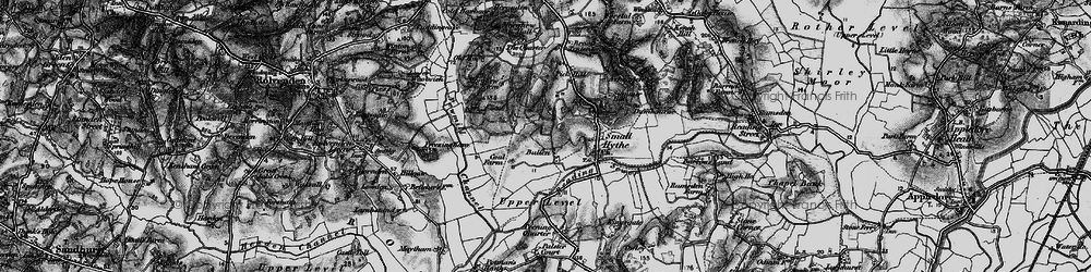 Old map of Bulleign in 1895