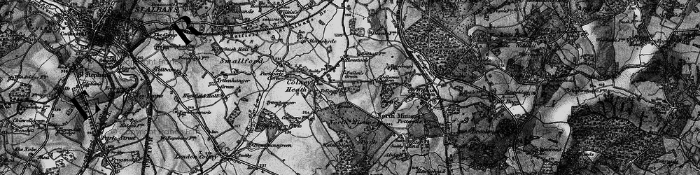 Old map of Bullen's Green in 1896