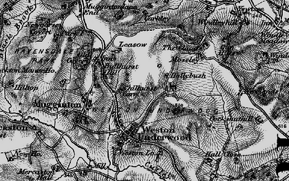 Old map of Bullhurst Hill in 1895