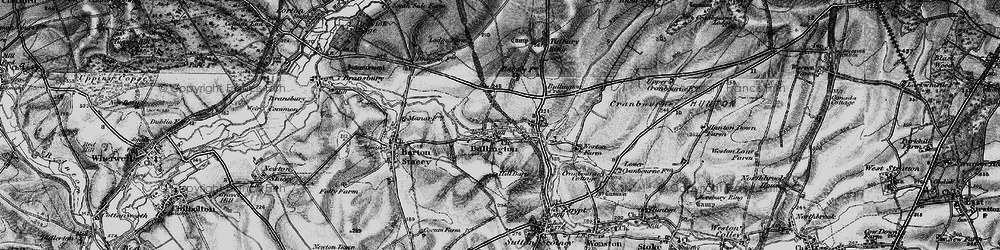 Old map of Bullington Cross in 1895