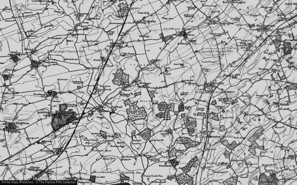 Old Map of Bullington, 1899 in 1899