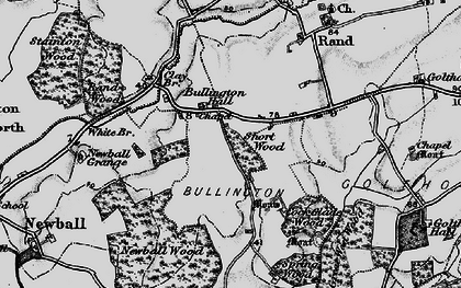 Old map of Bullington in 1899