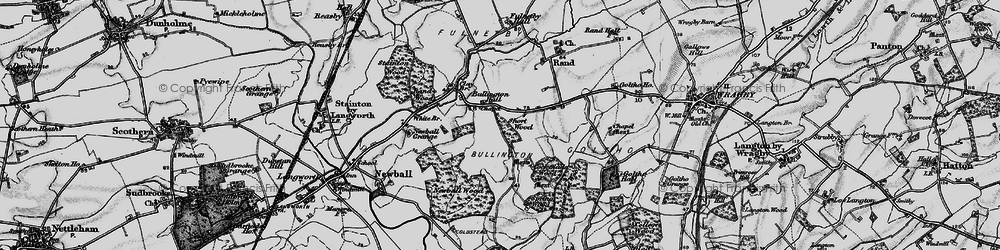 Old map of Bullington in 1899