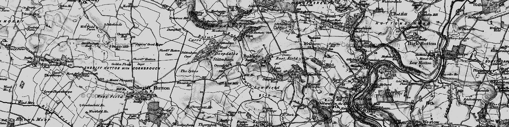 Old map of Bulmer in 1898
