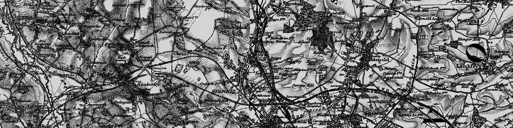 Old map of Bulwell Forest in 1899