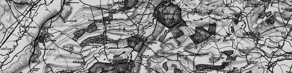 Old map of Bulwick Lodge in 1898