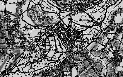 Old map of Bungay in 1898