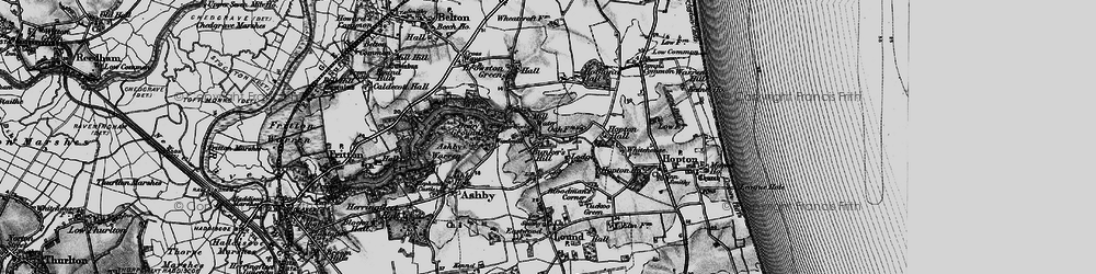 Old map of Bunker's Hill in 1898