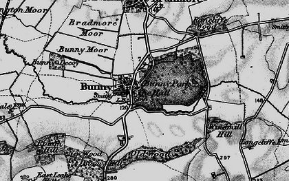Old map of Bunny in 1899