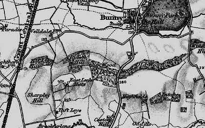 Old map of Bunny Hill in 1899