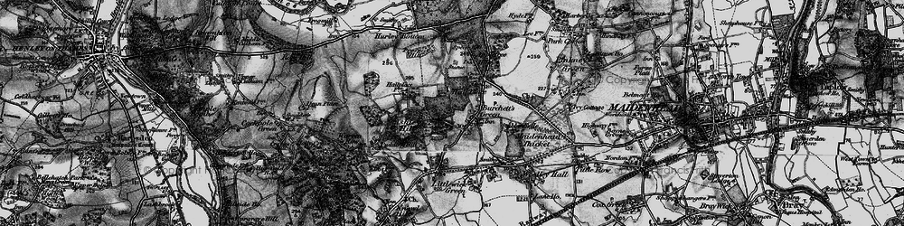 Old map of Burchett's Green in 1895
