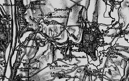 Old map of Burcote in 1899