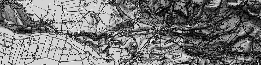 Old map of Burcott in 1898