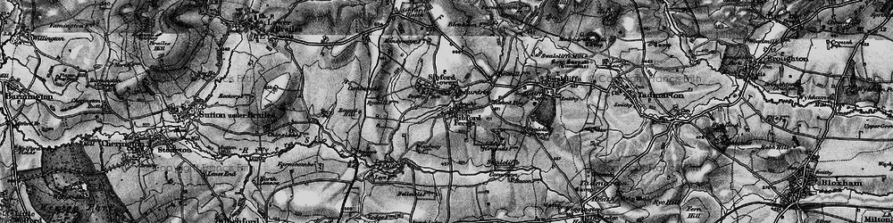 Old map of Burdrop in 1896