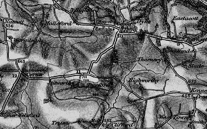 Old map of Burford in 1895