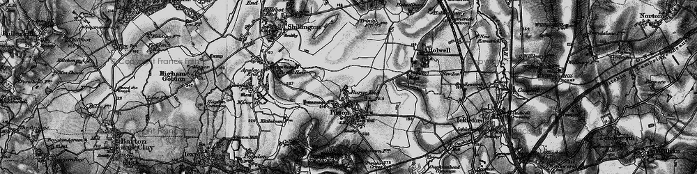 Old map of Burge End in 1896