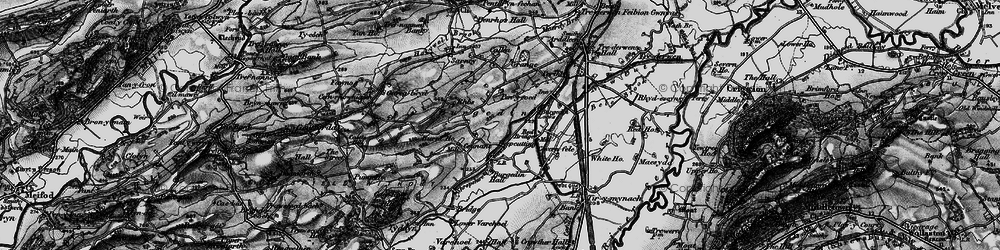 Old map of Burgedin in 1897
