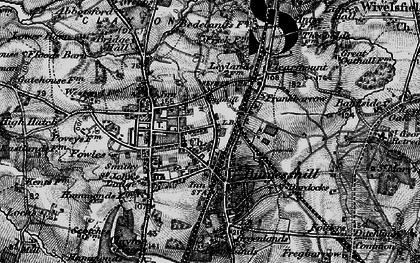 Old map of Burgess Hill in 1895