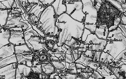 Old map of Burgh in 1896