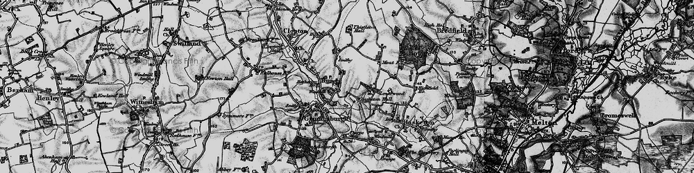 Old map of Burgh in 1896