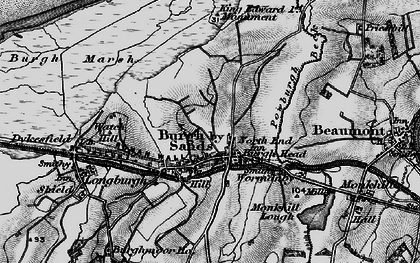 Old map of Burgh by Sands in 1897