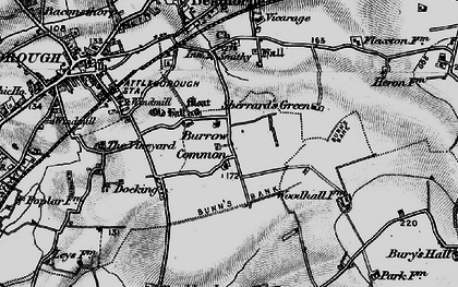 Old map of Bunn's Bank in 1898