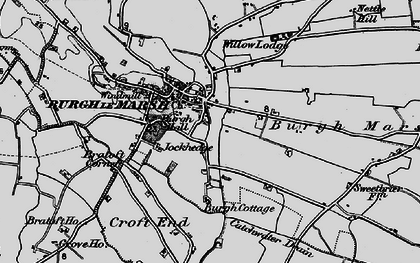 Old map of Burgh le Marsh in 1898