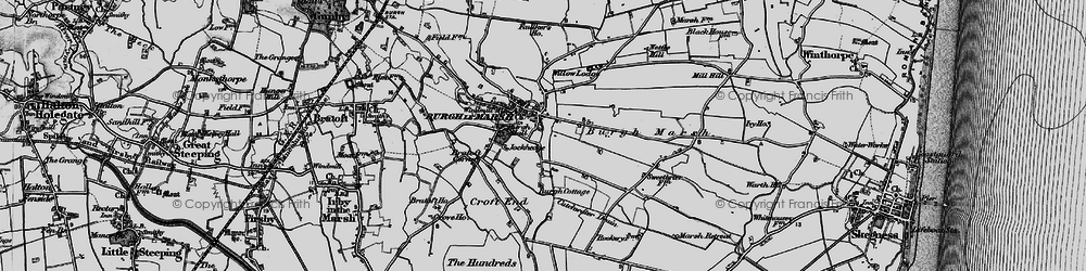 Old map of Bratoft Corner in 1898