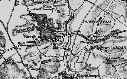Old map of Burgh on Bain in 1899