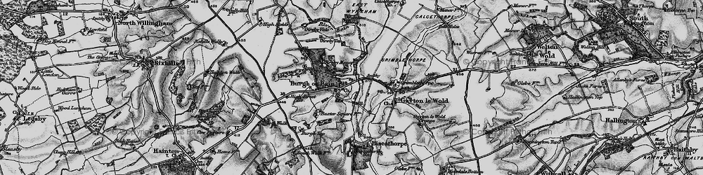 Old map of Burgh on Bain in 1899