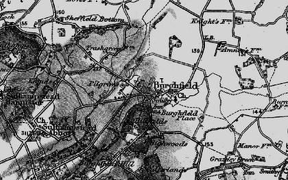 Old map of Burghfield in 1895