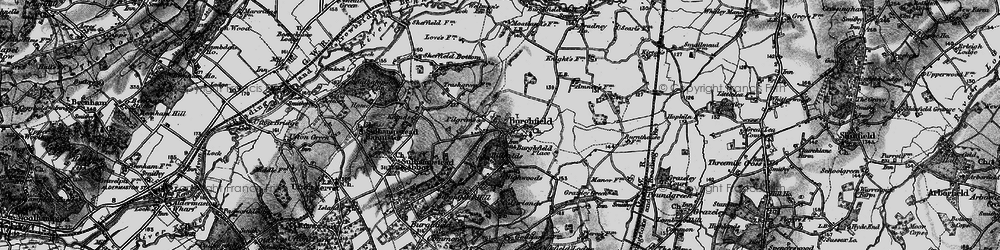 Old map of Burghfield in 1895