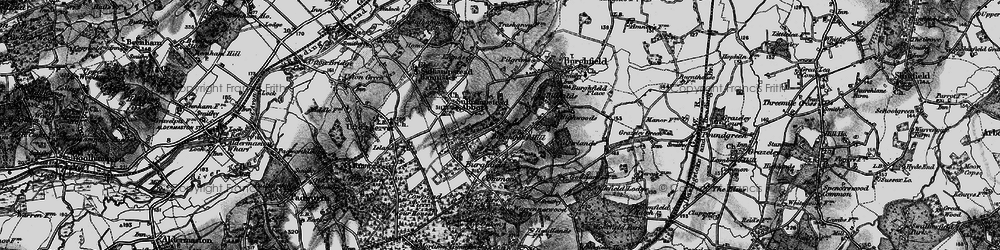 Old map of Burghfield Hill in 1895