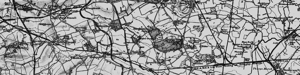 Old map of Burghwallis in 1895