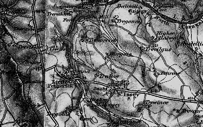 Old map of Burgois in 1895