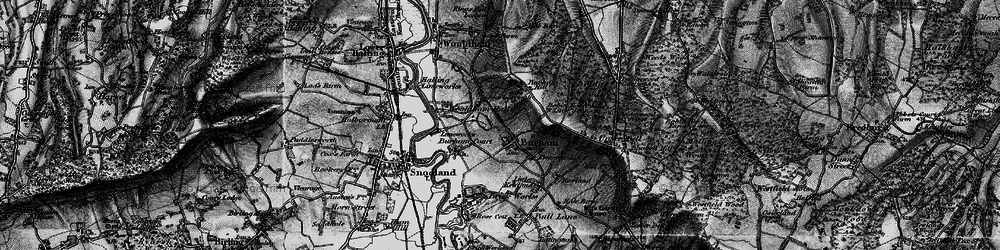 Old map of Bridge Woods in 1895