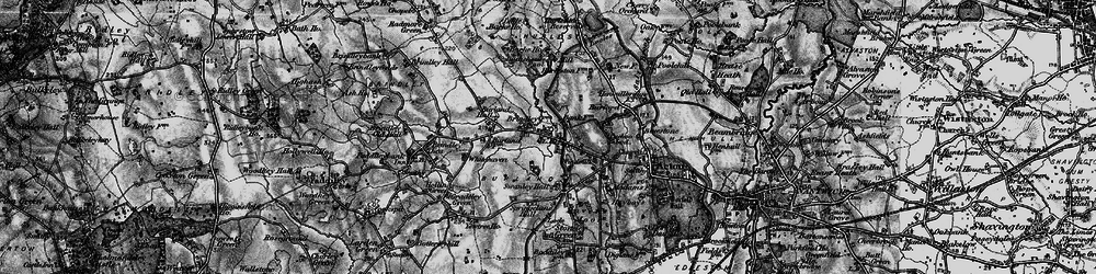 Old map of Burland in 1897