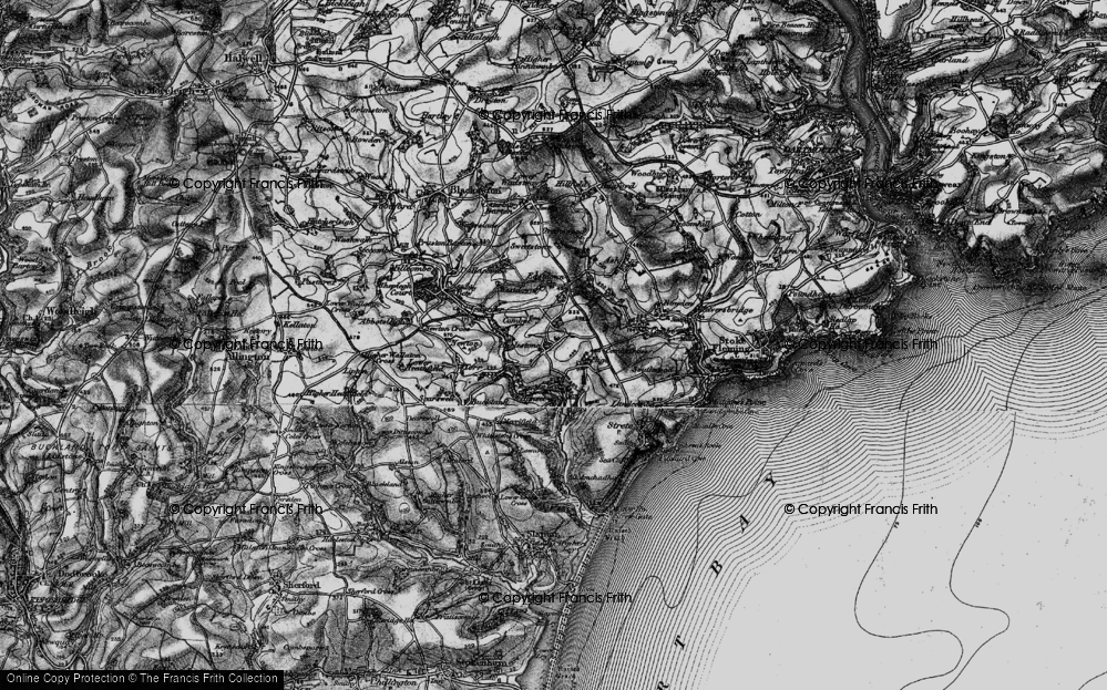 Old Map of Burlestone, 1897 in 1897